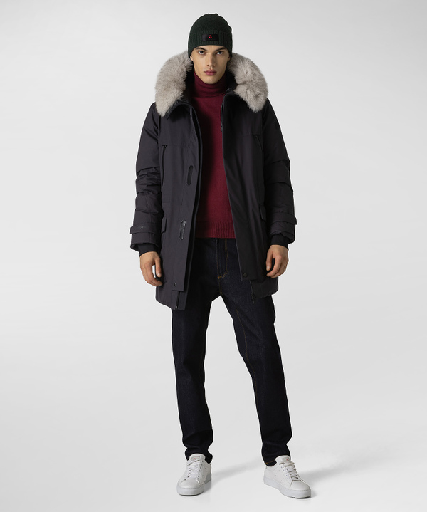 Parka in ripstop with fox fur collar - Peuterey