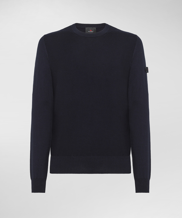 Pure cotton knit crew neck sweater - Peuterey