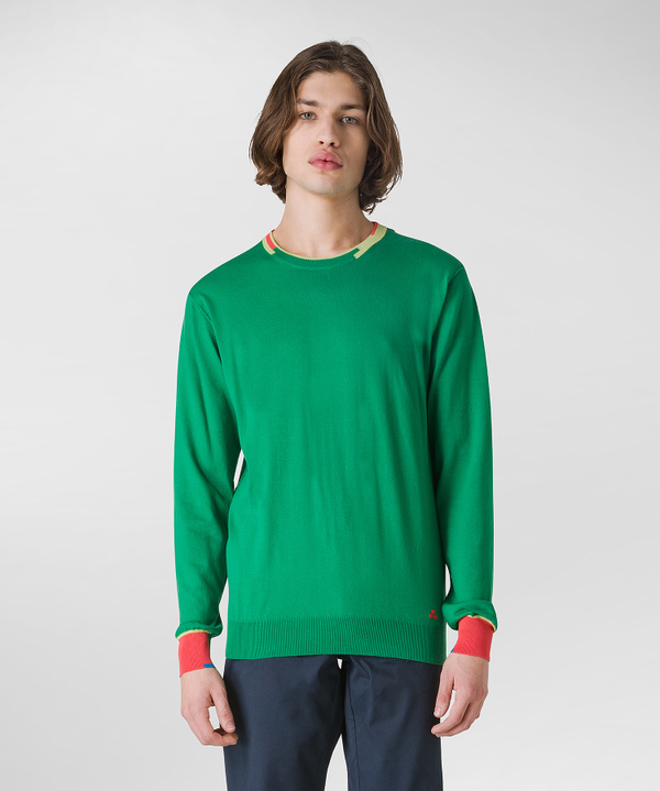 Knit sweater with coloured inserts - Peuterey