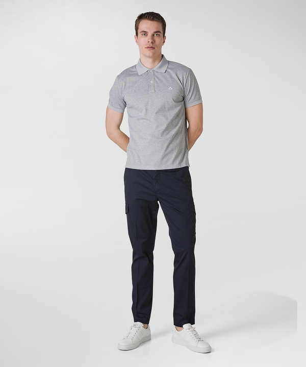 Polo shirt with lettering on the collar - Peuterey