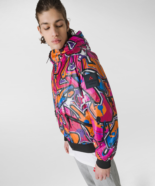 Smooth bomber jacket with all-over print - Peuterey