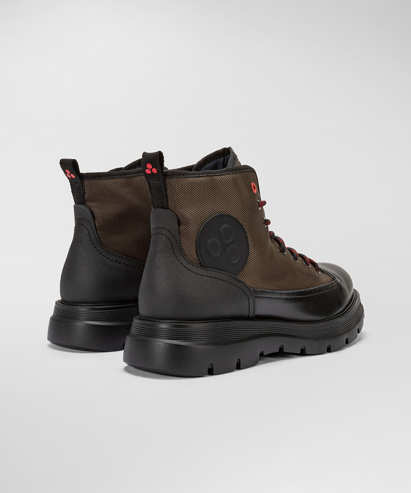 Nylon and leather lace-up boots - Peuterey