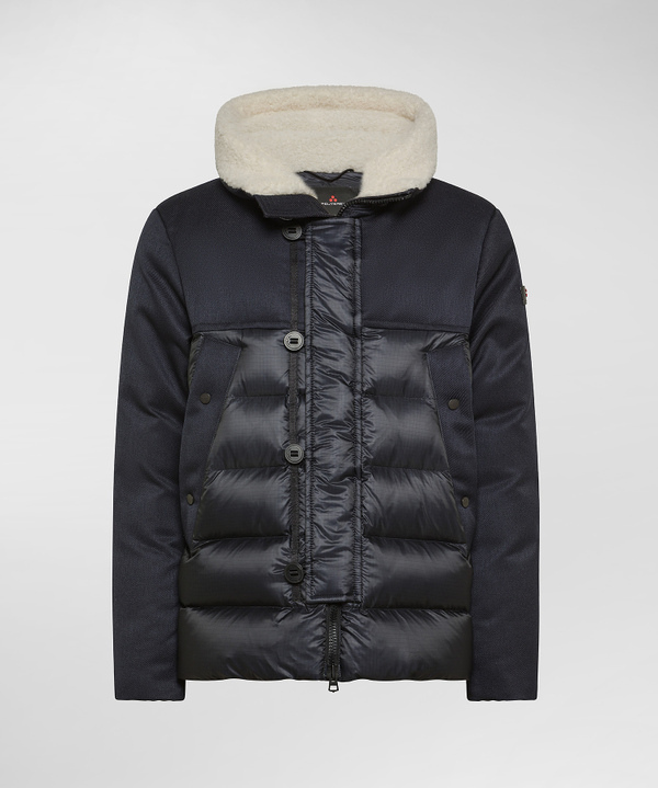 Double Material Jacket With Teddy Bear Effect Coating - Peuterey