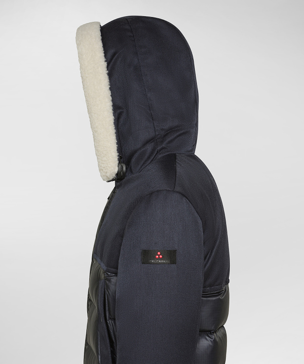 Double Material Jacket With Teddy Bear Effect Coating - Peuterey