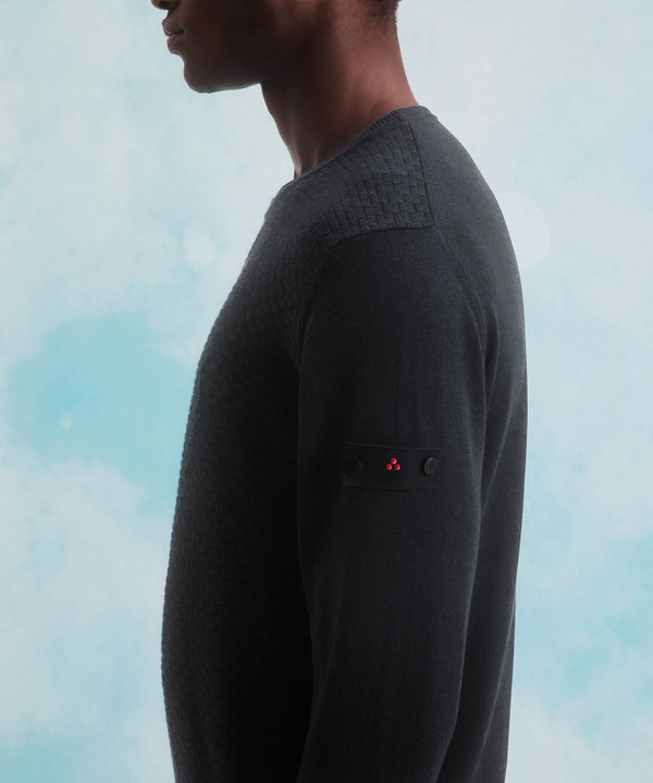 Round neck jumper with detachable personalisation - Peuterey
