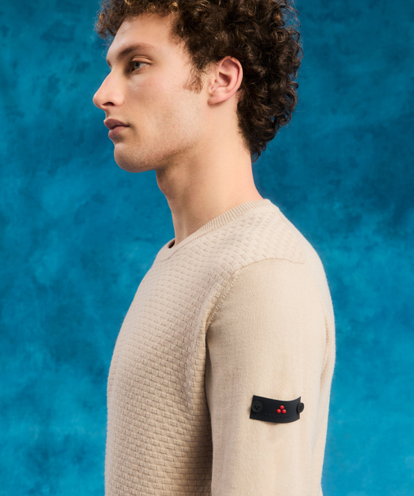 Round neck jumper with detachable personalisation - Peuterey