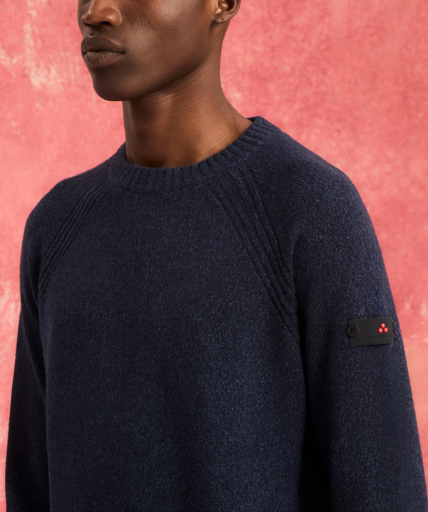 Mouliné wool blend crew-neck sweater - Peuterey