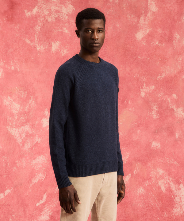 Mouliné wool blend crew-neck sweater - Peuterey