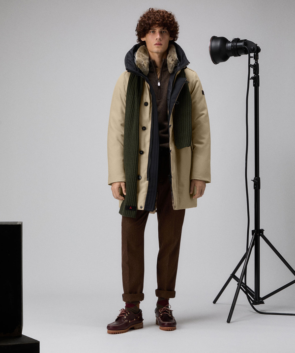 PARKA RESISTENTE IN TESSUTO MADE IN ITALY CON PELLICCIA - Peuterey