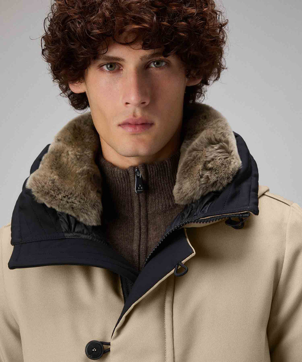 PARKA RESISTENTE IN TESSUTO MADE IN ITALY CON PELLICCIA - Peuterey