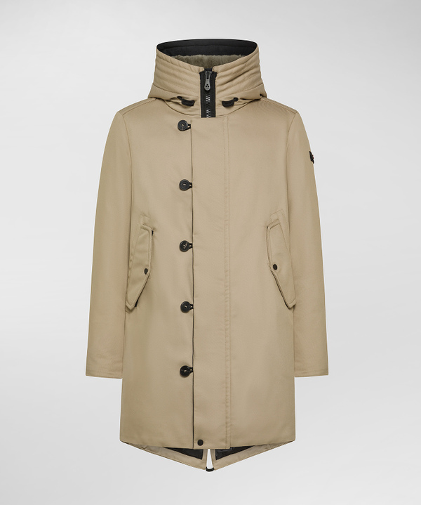 Parka Resistente In Tessuto Made In Italy Con Pelliccia - Peuterey