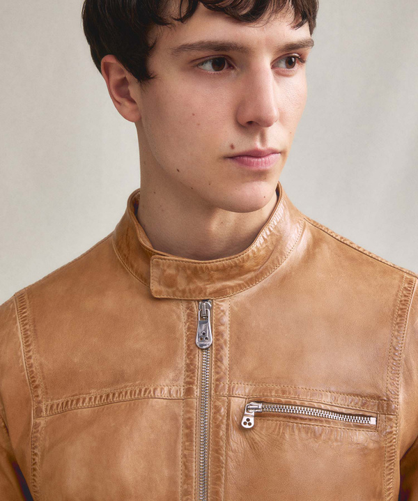Soft leather biker jacket - Peuterey