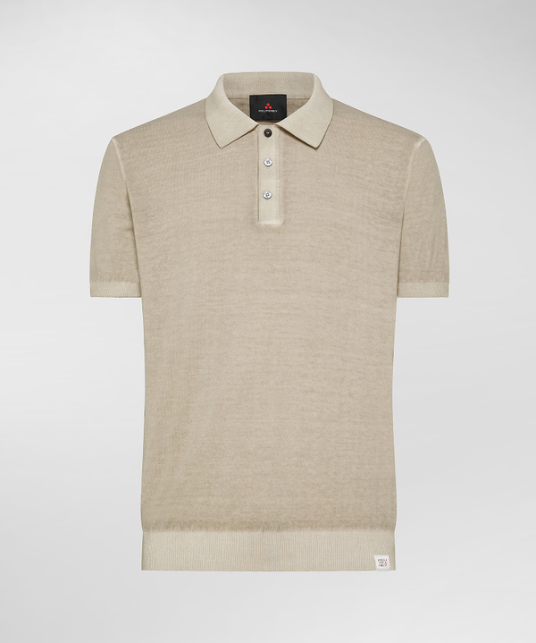 Cotton knit classic polo shirt - Peuterey