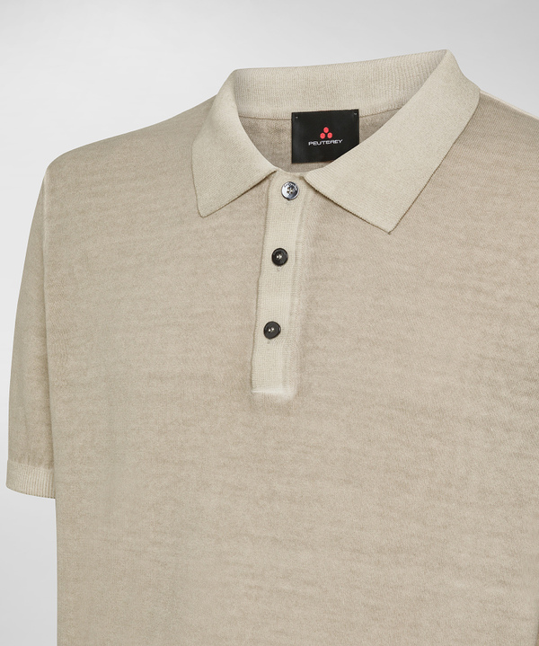 Cotton knit classic polo shirt - Peuterey