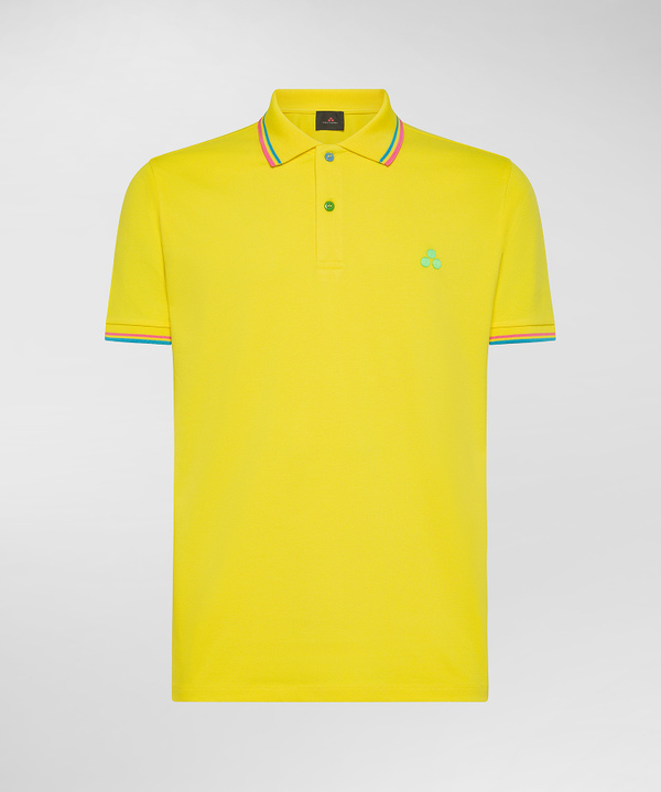 Piquet polo shirt with fluorescent details - Peuterey