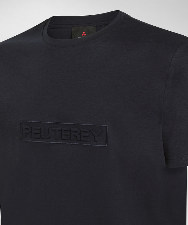 T-shirt con scritta in rilievo - Peuterey