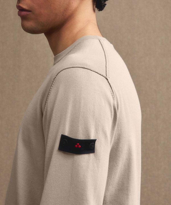 Knit sweater with embroidered logo - Peuterey