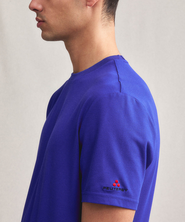 Stretch cotton and silk t-shirt - Peuterey