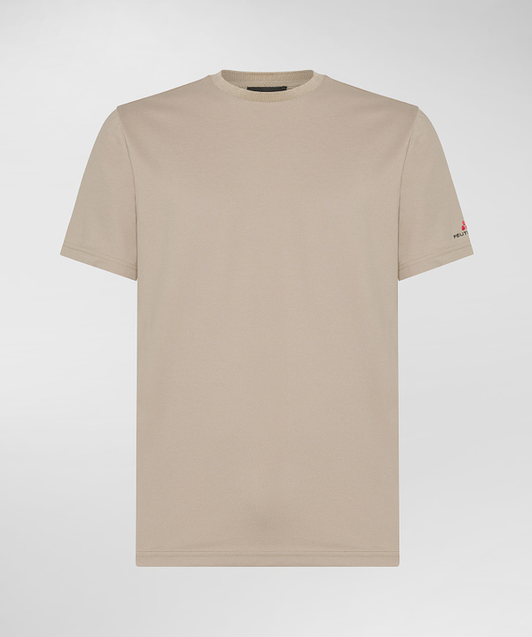 Stretch cotton and silk t-shirt - Peuterey