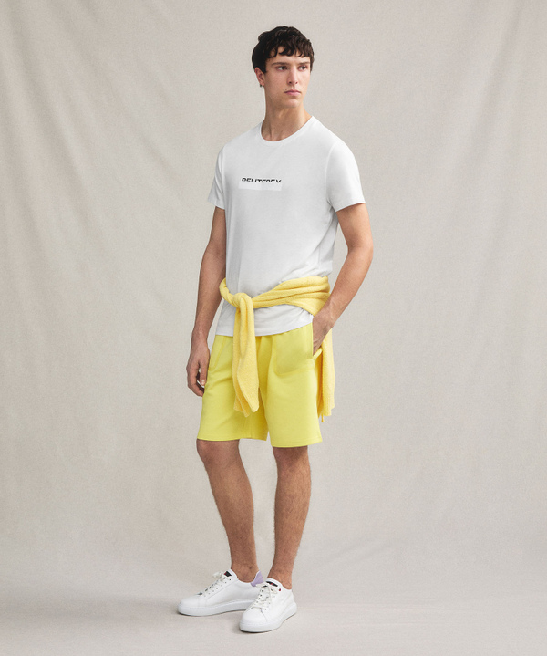 Stretch cotton Bermuda shorts with drawstring - Peuterey