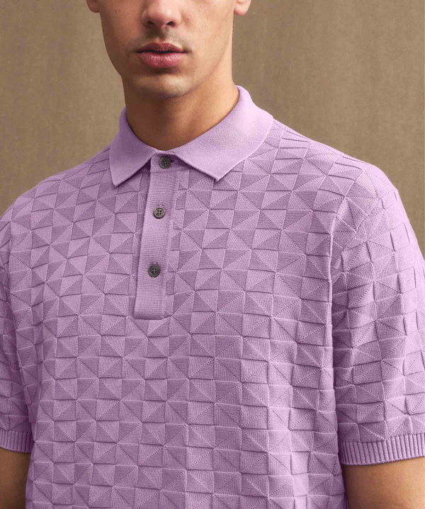 Cotton polo shirt with 3D effect - Peuterey
