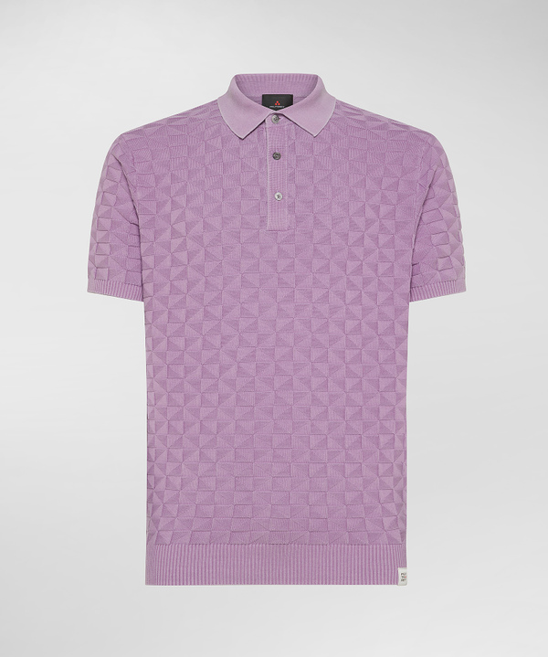 Cotton polo shirt with 3D effect - Peuterey