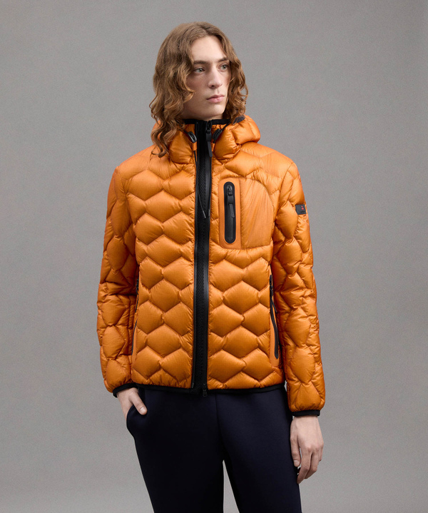 Modern Down Jacket With Geometric Quilting - Peuterey