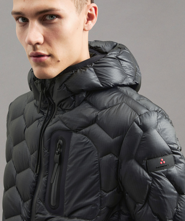 Modern Down Jacket With Geometric Quilting - Peuterey