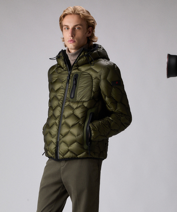 Modern down jacket with geometric quilting - Peuterey