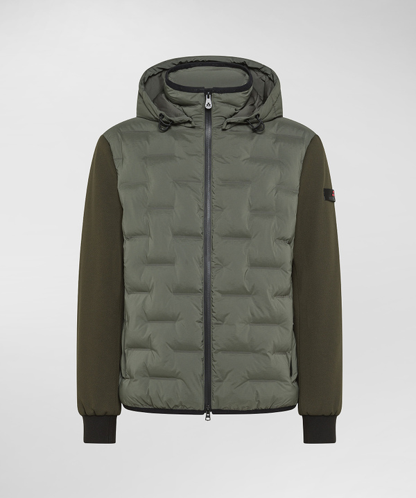 BIMATERIAL JACKET WITH JACQUARD QUILTING - Peuterey