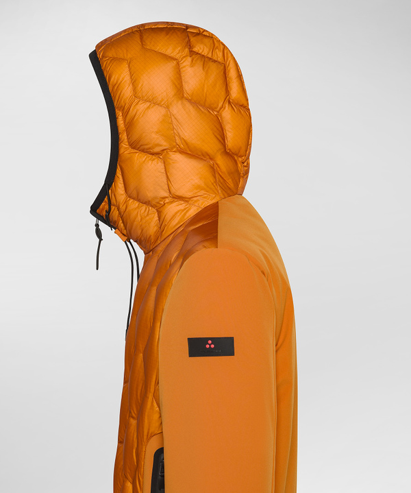 BI-MATERIAL-BOMBERJACKE MIT GEOMETRISCHER STEPPUNG - Peuterey