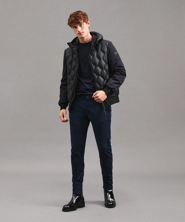 Bomber Bimateriale Con Trapunta Geometrica - Peuterey
