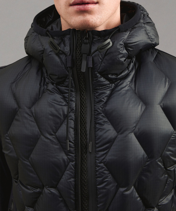 Bomber Bimateriale Con Trapunta Geometrica - Peuterey