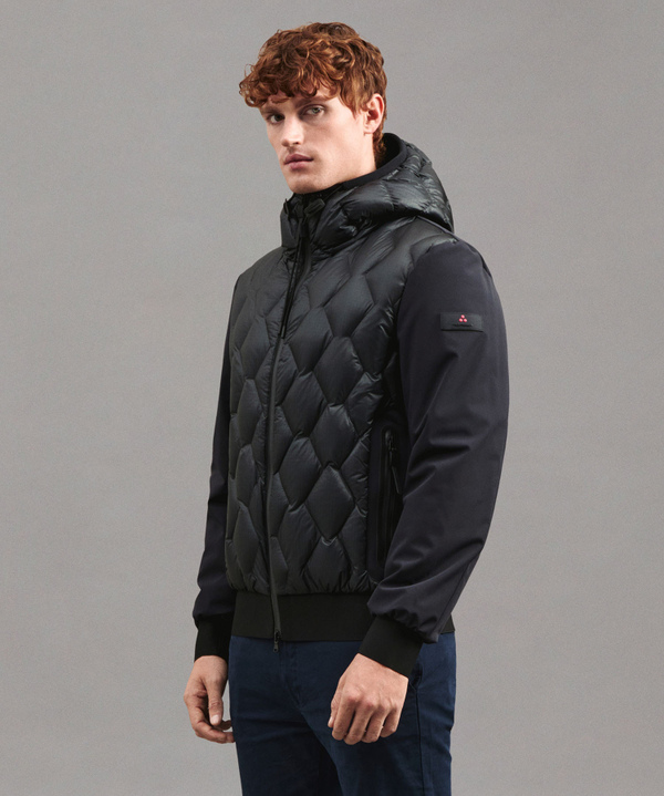 Bomber Bimateriale Con Trapunta Geometrica - Peuterey