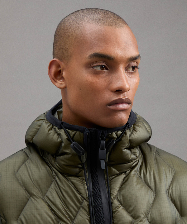 Bomber Bimateriale Con Trapunta Geometrica - Peuterey