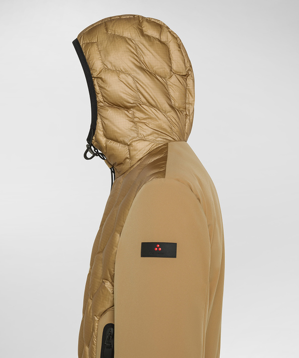 BOMBER BIMATERIALE CON TRAPUNTA GEOMETRICA - Peuterey