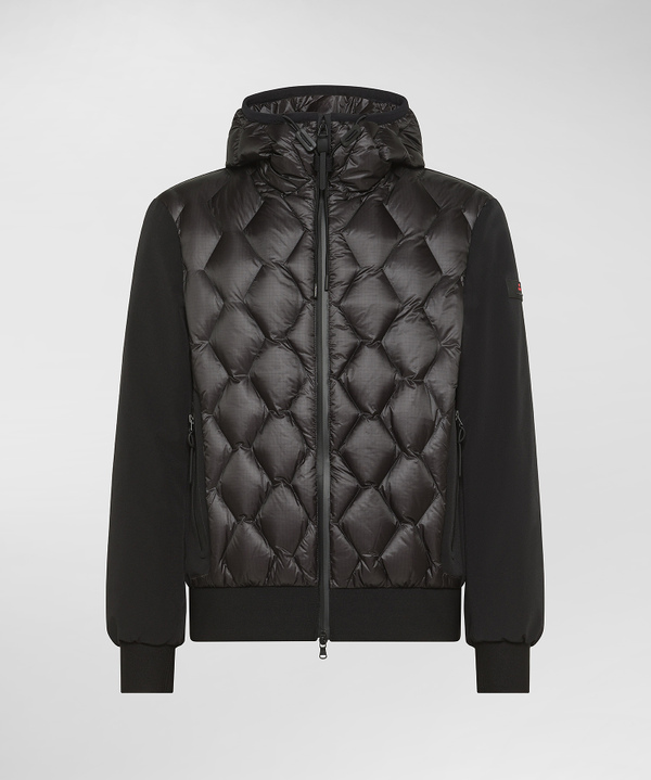 Two-Material Bomber Jacket With Geometric Quilting - Peuterey
