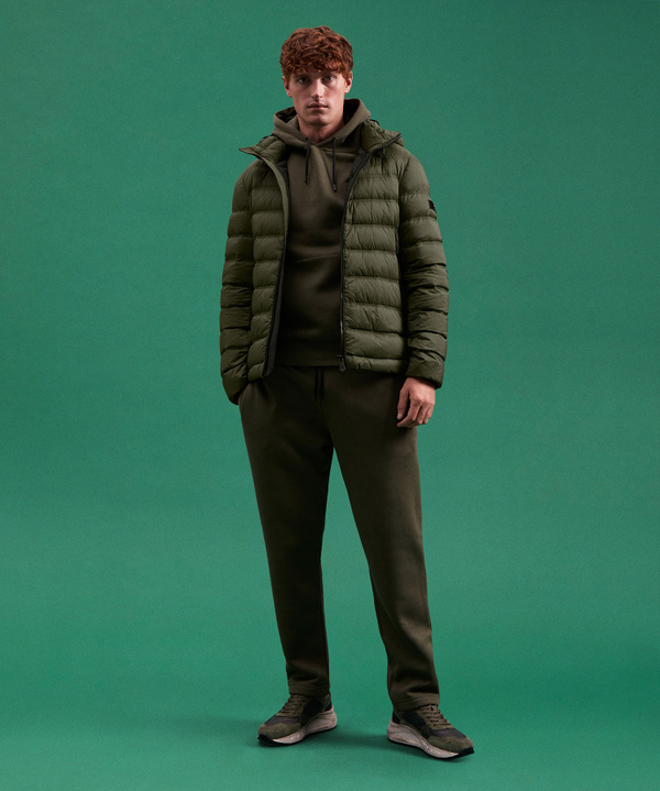 Ultra lightweight short nylon down jacket for men green Peuterey