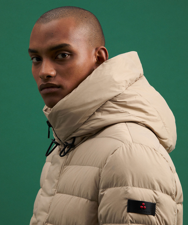 Ultra-Lightweight Long Nylon Down Jacket - Peuterey