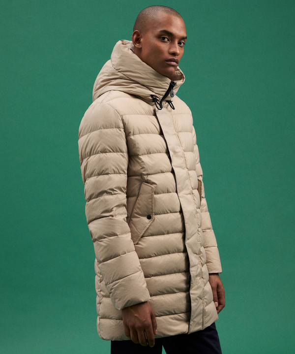 Ultra-Lightweight Long Nylon Down Jacket - Peuterey