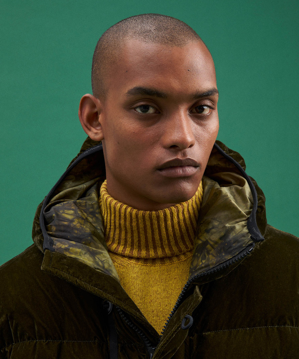Parka lungo in tessuto made in Italy da uomo verde Peuterey