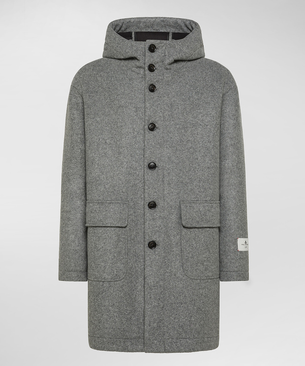 Wool Blend Coat With Large Pockets - Peuterey
