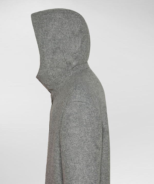 Wool Blend Coat With Large Pockets - Peuterey