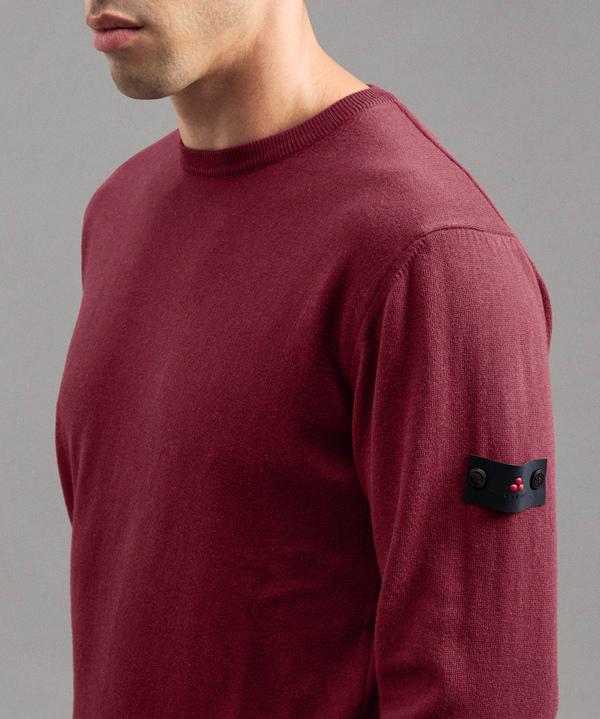 Cotton And Wool Blend Crewneck Sweater - Peuterey