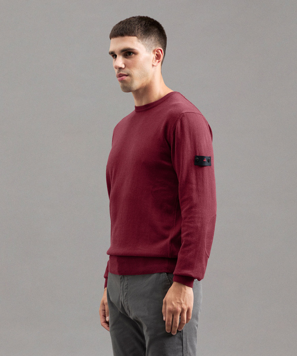 Cotton And Wool Blend Crewneck Sweater - Peuterey