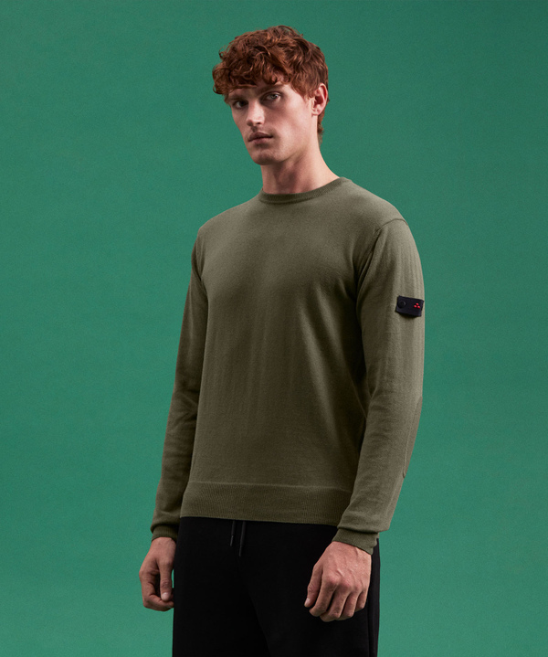 Maglione Girocollo Misto Lana Cotone - Peuterey