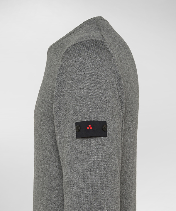 Pullover mit Rundhalsausschnitt aus Woll-Baumwoll-Mischung - Peuterey