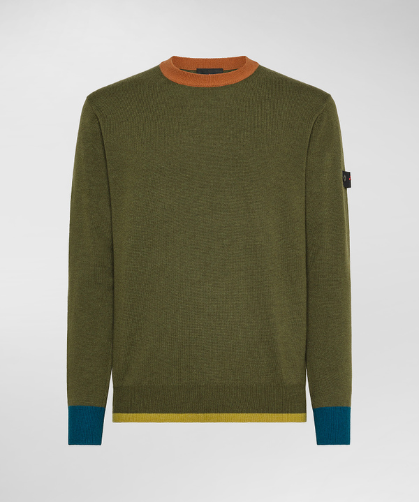 Wool-Blend Knitted Pullover With Contrasting Details - Peuterey