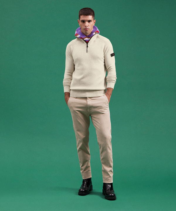 PULLOVER MIT MOULINÉ-EFFEKT - Peuterey