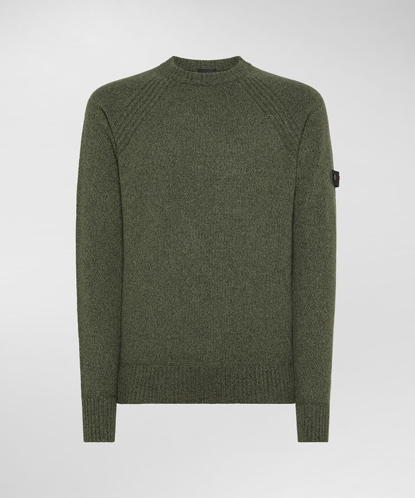 Stranded Wool Crewneck Sweater - Peuterey